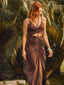 Serah Drapped Dress Marron