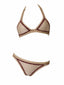 Barika Crochet Bikini Beige - Burgundy