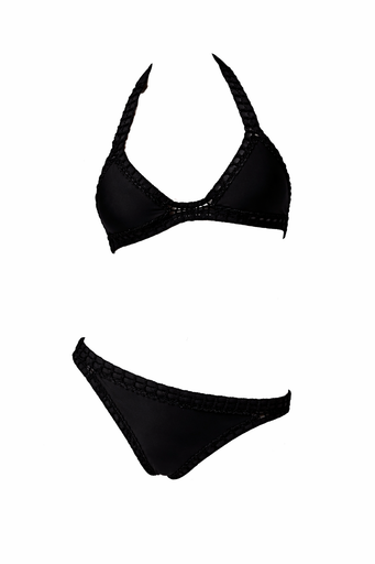 Barika Crochet Bikini Rojo- Negro